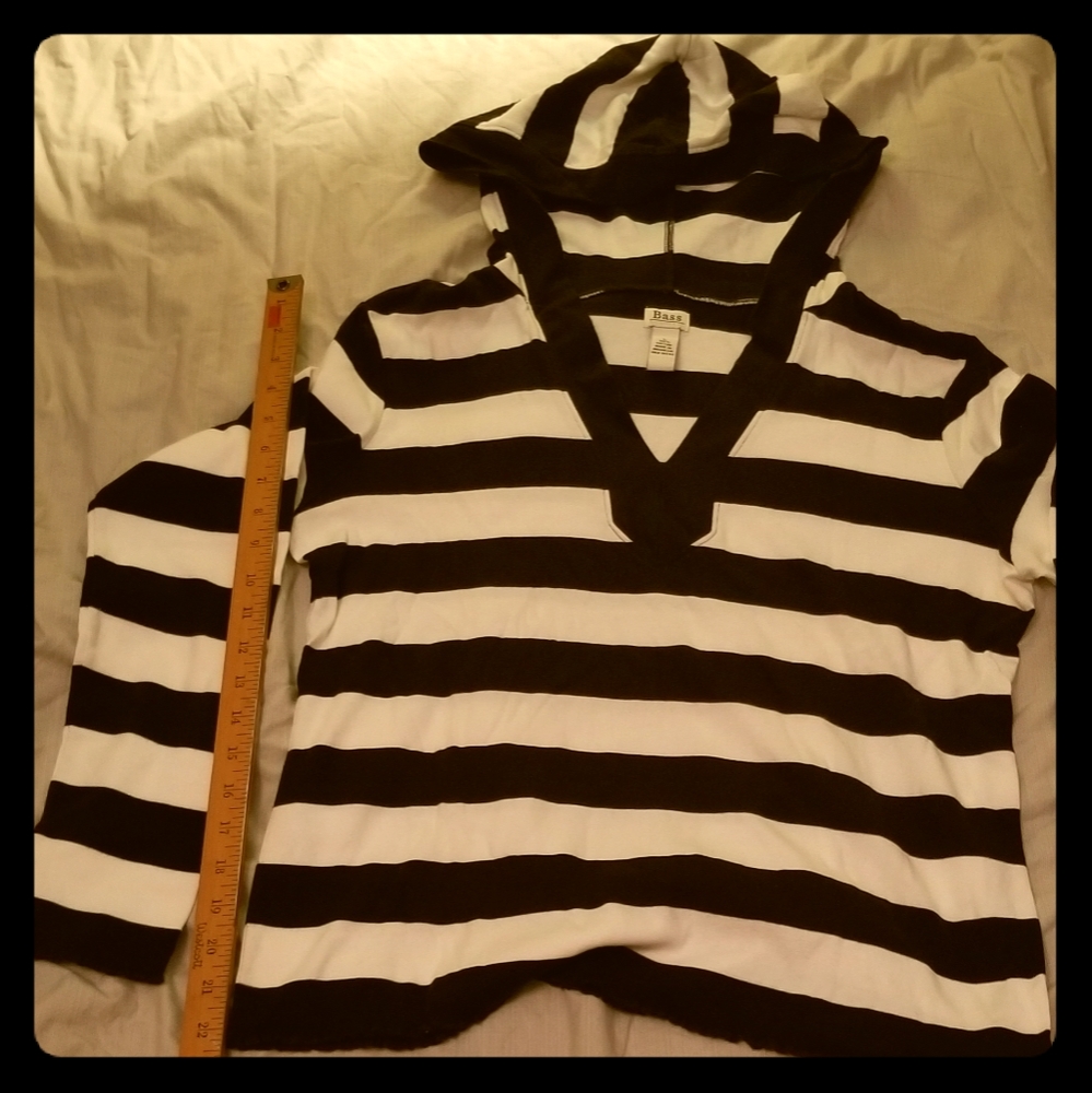 BASS HOODED STRIPED PULLOVER